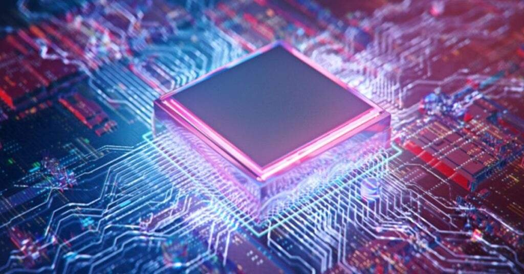 晶片層級的矽光子傳輸技術，象徵新一代高效能 AI 資料中心的數據光速互連架構